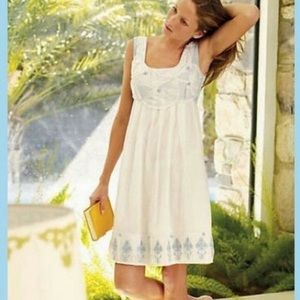 ~Anthropologie ~Tabitha White & Blue Dress